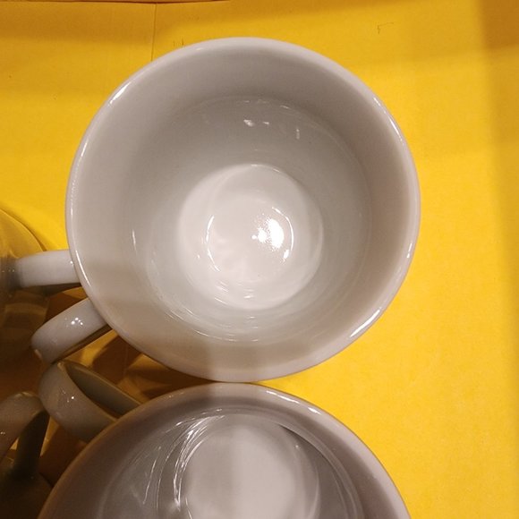 Adorable Pink Lilly footed mugs - set of 4 Gibson Saratoga - New - Picture 11 of 15